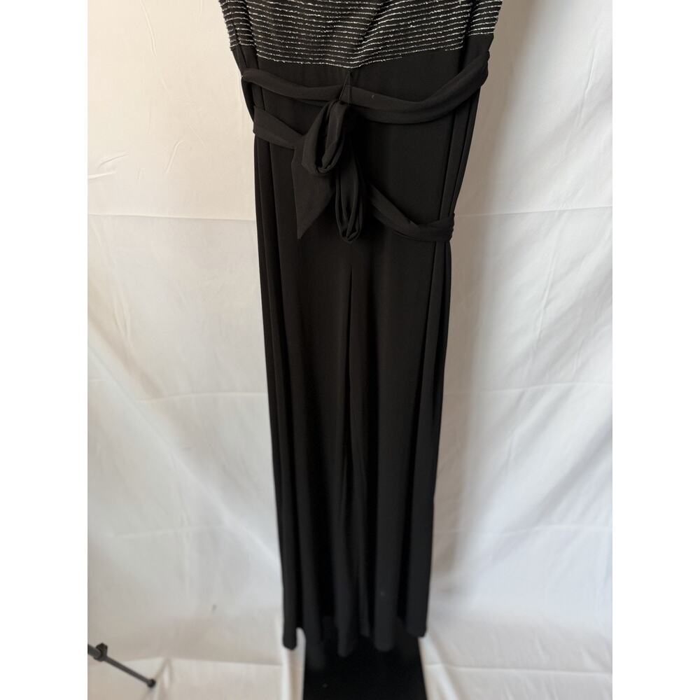 Connected Apparel Metallic Bodice Wide-Leg Jumpsuit Sz 12 NWT - Picture 5 of 11